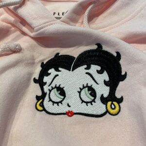 NWT Betty Boop Pale Pink Hoodie